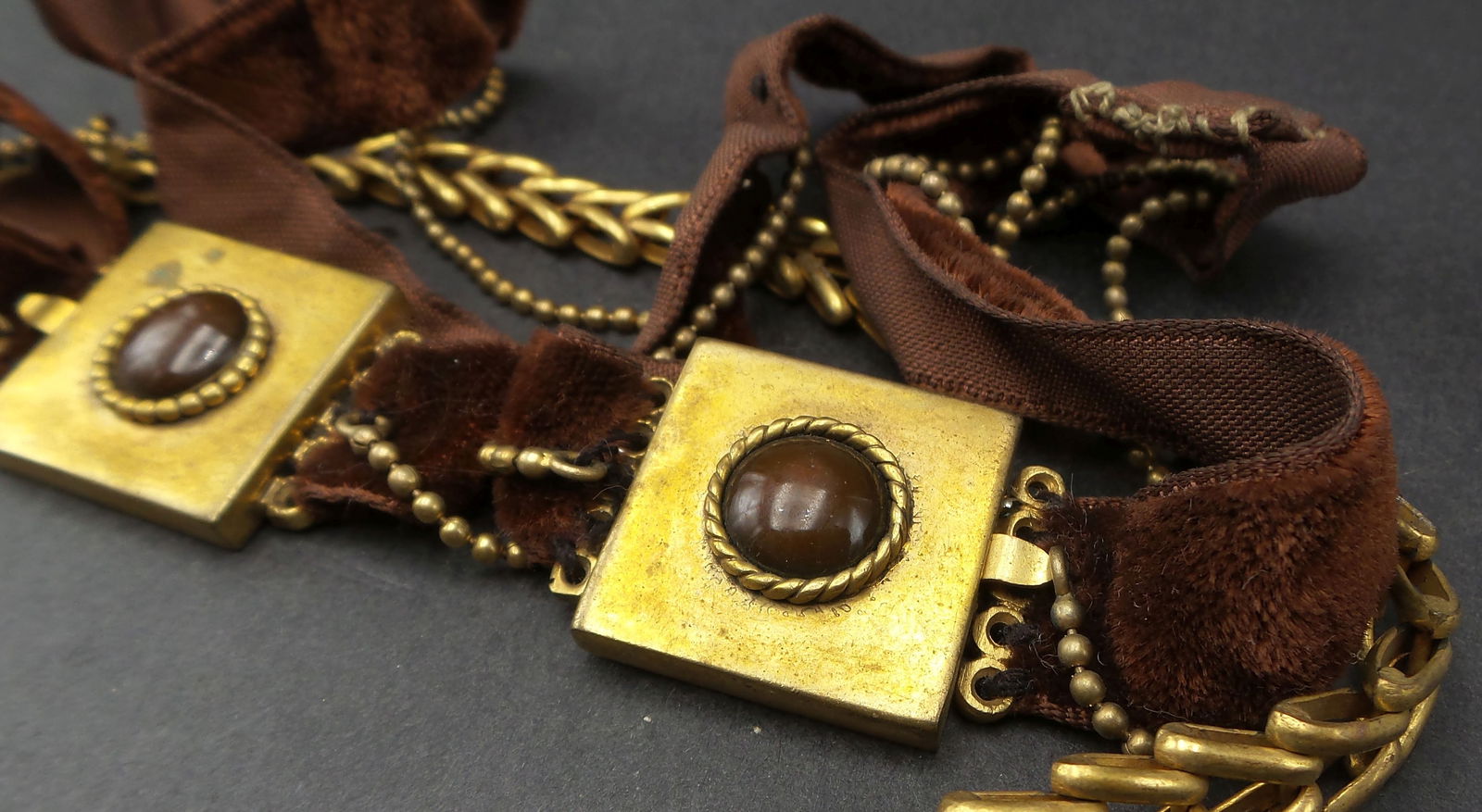 Rare Set of 3 1930/60s AIDA at La Scala Italy Opera Costume Jewelry Choker Necklaces attrib. A. (1 of 4)