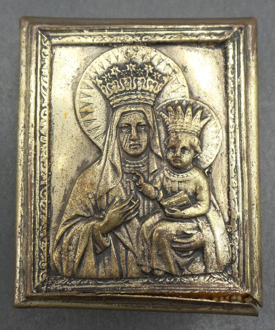 Vintage Russian Orthodox Religious Icon of Virgin Mother Mary & Baby Jesus (1 of 5)