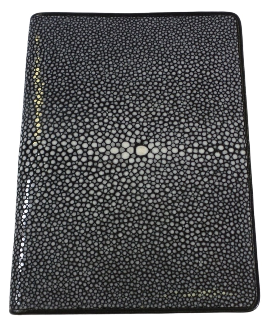 Stylish Vintage Rectangular Black and White Stingray Skin Wallet (1 of 3)