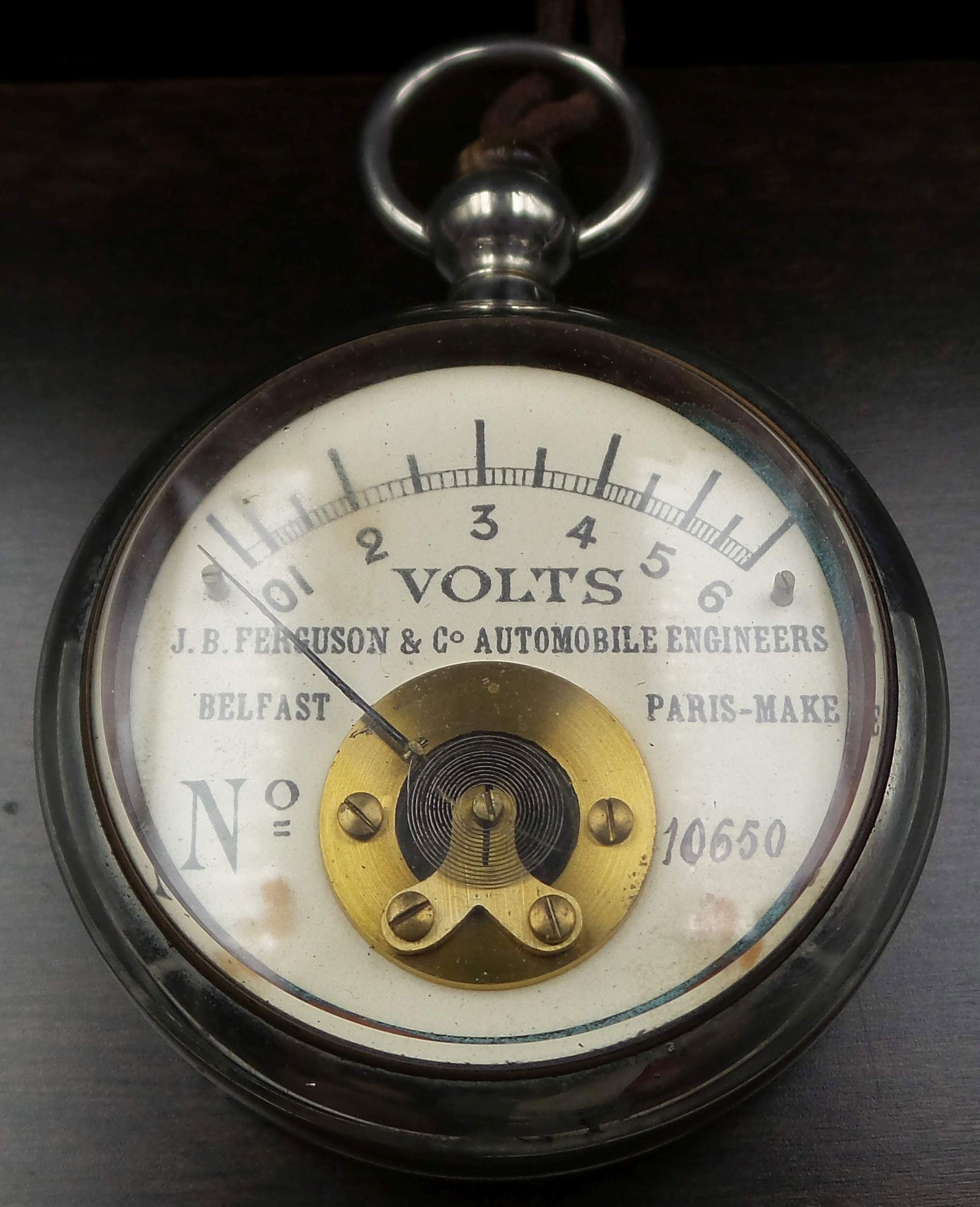 Rare ca. 1920 J.B FERGUSON Belfast Automotive Electric Potential Measuring Device / Volt-Meter (1 of 9)