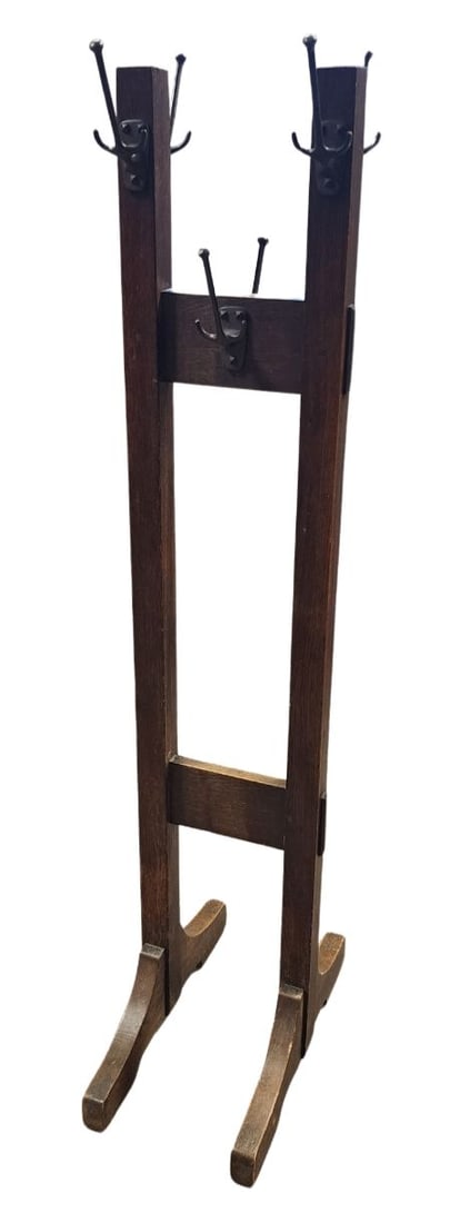 Antique Mission / Arts & Crafts GUSTAV STICKLEY Double Customer Hall Tree Coat Rack (1 of 9)