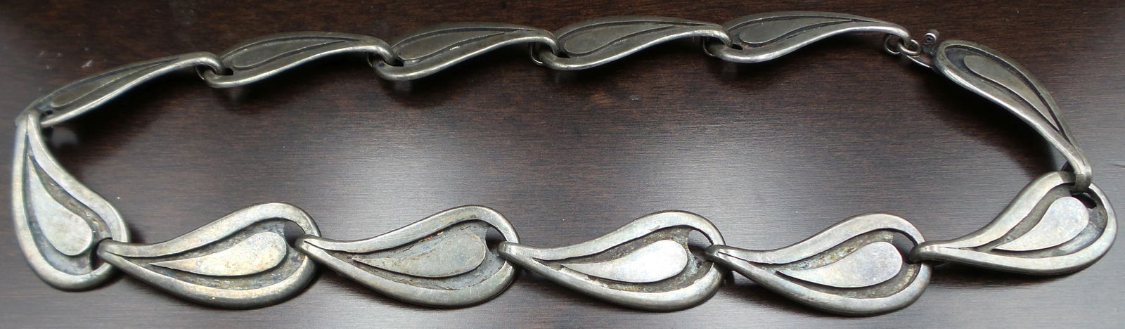 Vintage Mid-Century Modern TAXCO Mexico Sterling Silver Designer Necklace (1 of 8)