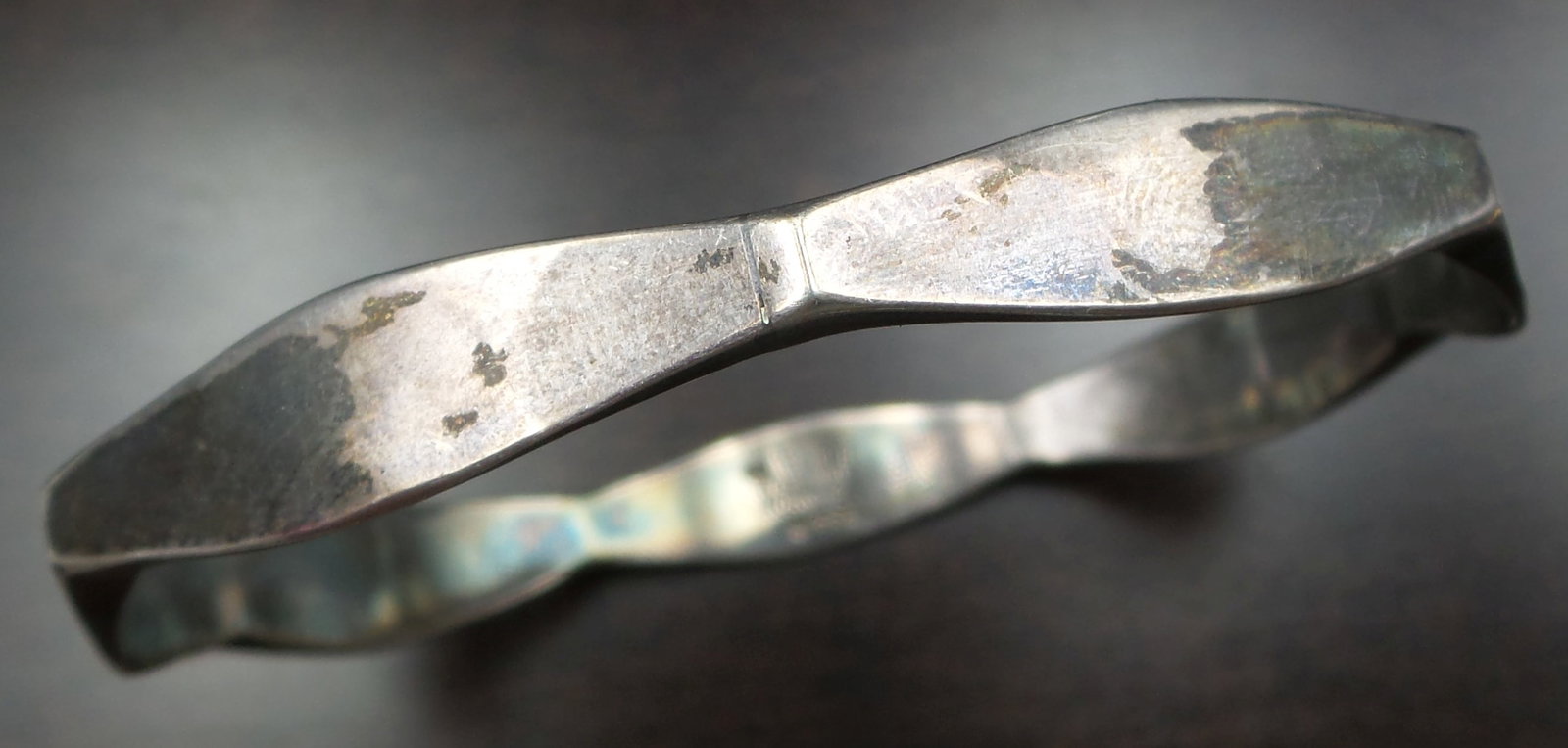 Vintage Mid-Century Modern Norwegian Sterling Silver Designer Cuff Bracelet (1 of 5)