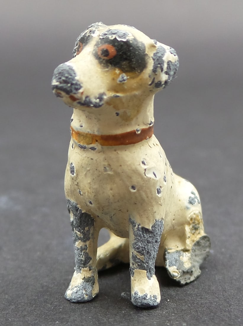 Antique Austrian Cold Painted Bronze "Cute Dog" Figurine (1 of 7)