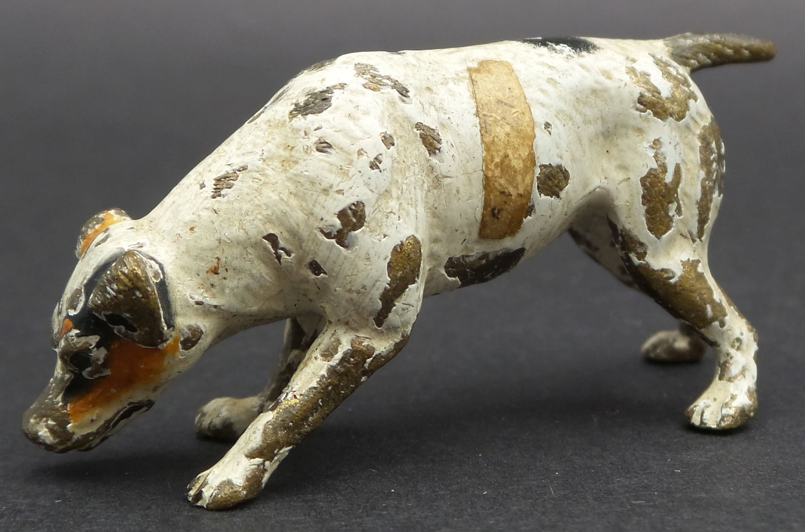 Antique Austrian Cold Painted Bronze "Sniffing Dog" Figurine (1 of 7)
