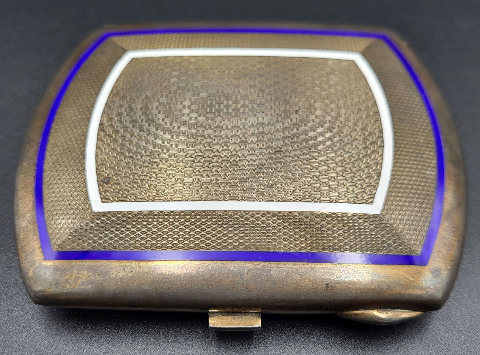 Antique 1900s German 800 Silver & Blue / White Enamel Cigarette Case (1 of 6)