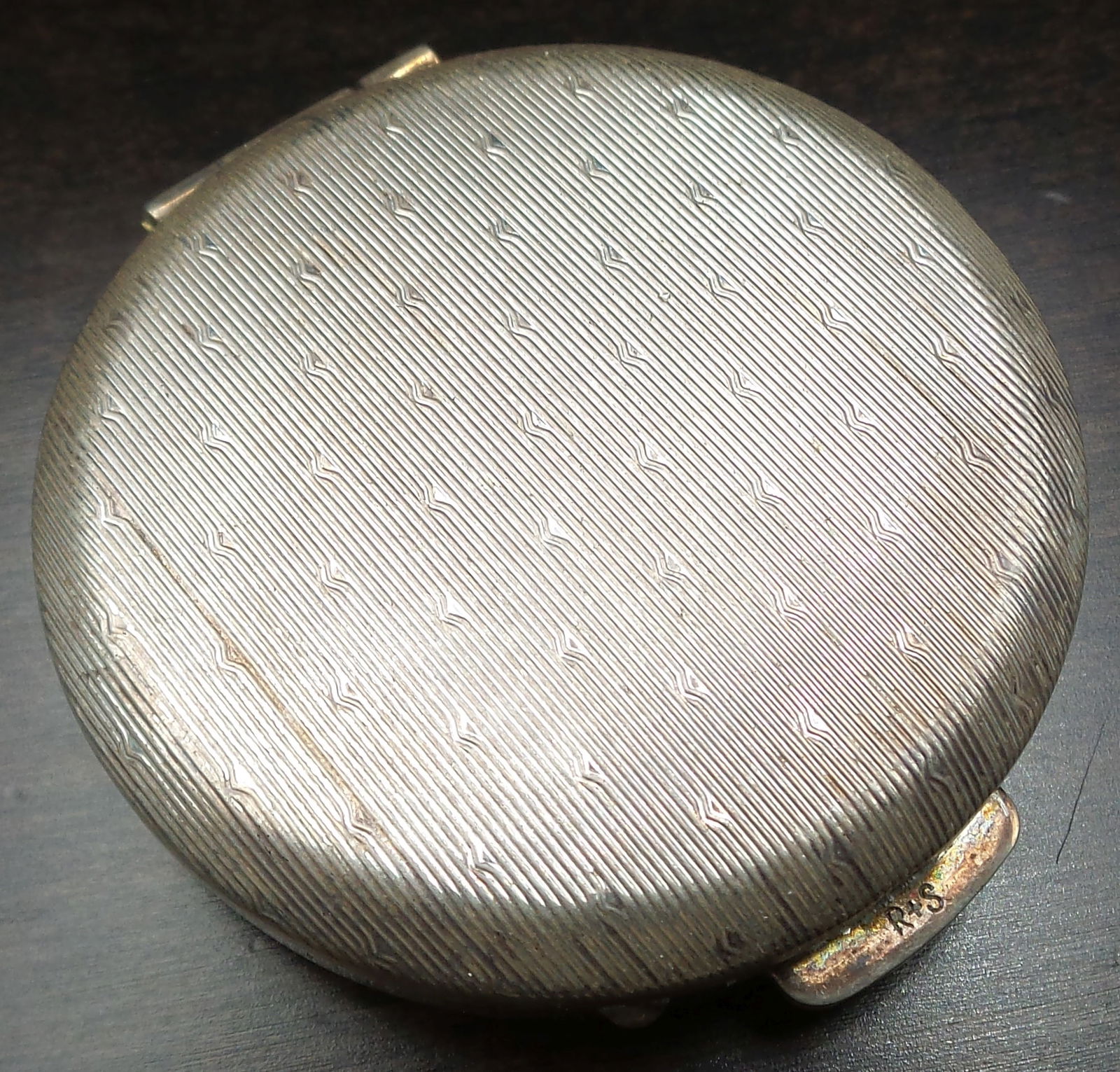 Stylish Vintage Mid-Century European 800 Silver Pill Box - Signed (1 of 6)