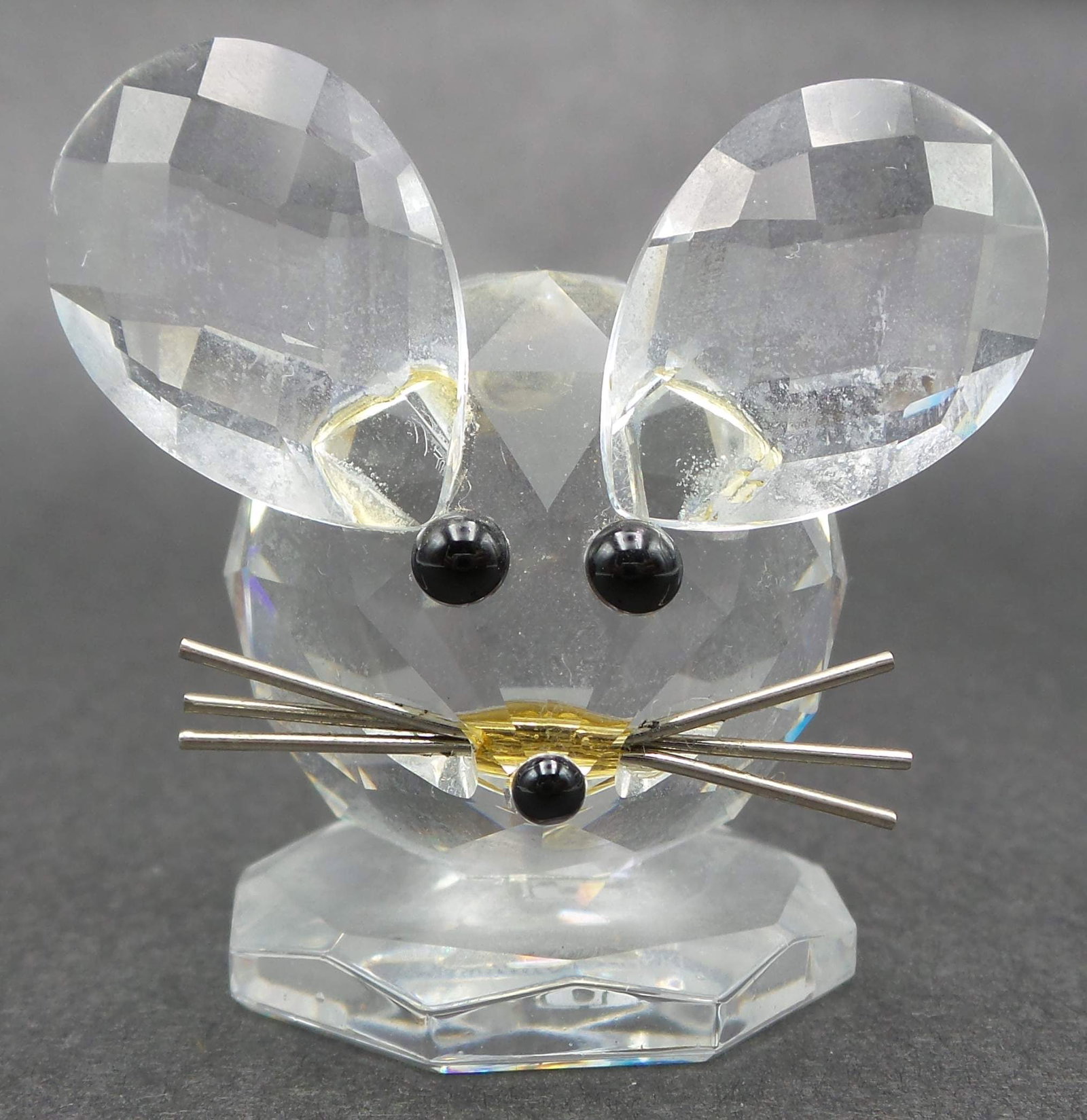 Vintage Pre-1989 Discontinued SWAROVSKI Silver Crystal Mouse Figurine (1 of 6)