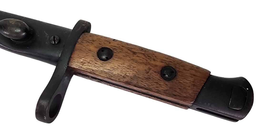Original Belgian WWI M1916 Bayonet for M1889 Mauser Rifle /w Scabbard: Good condition, very minor corrosion. Measures approx. 23 1/2" long.