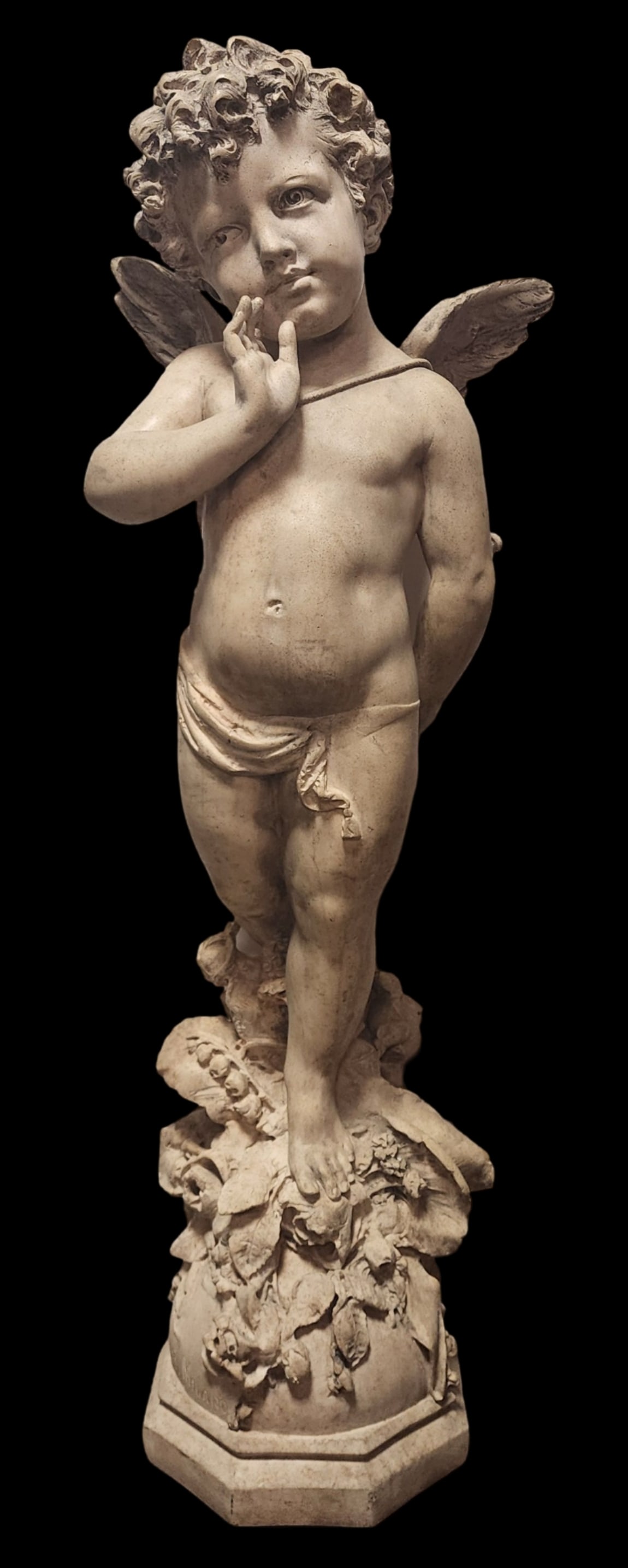 Large LUIGI PAGANI (Italian, 1837-1904) Cherub Concrete Sculpture (1 of 16)