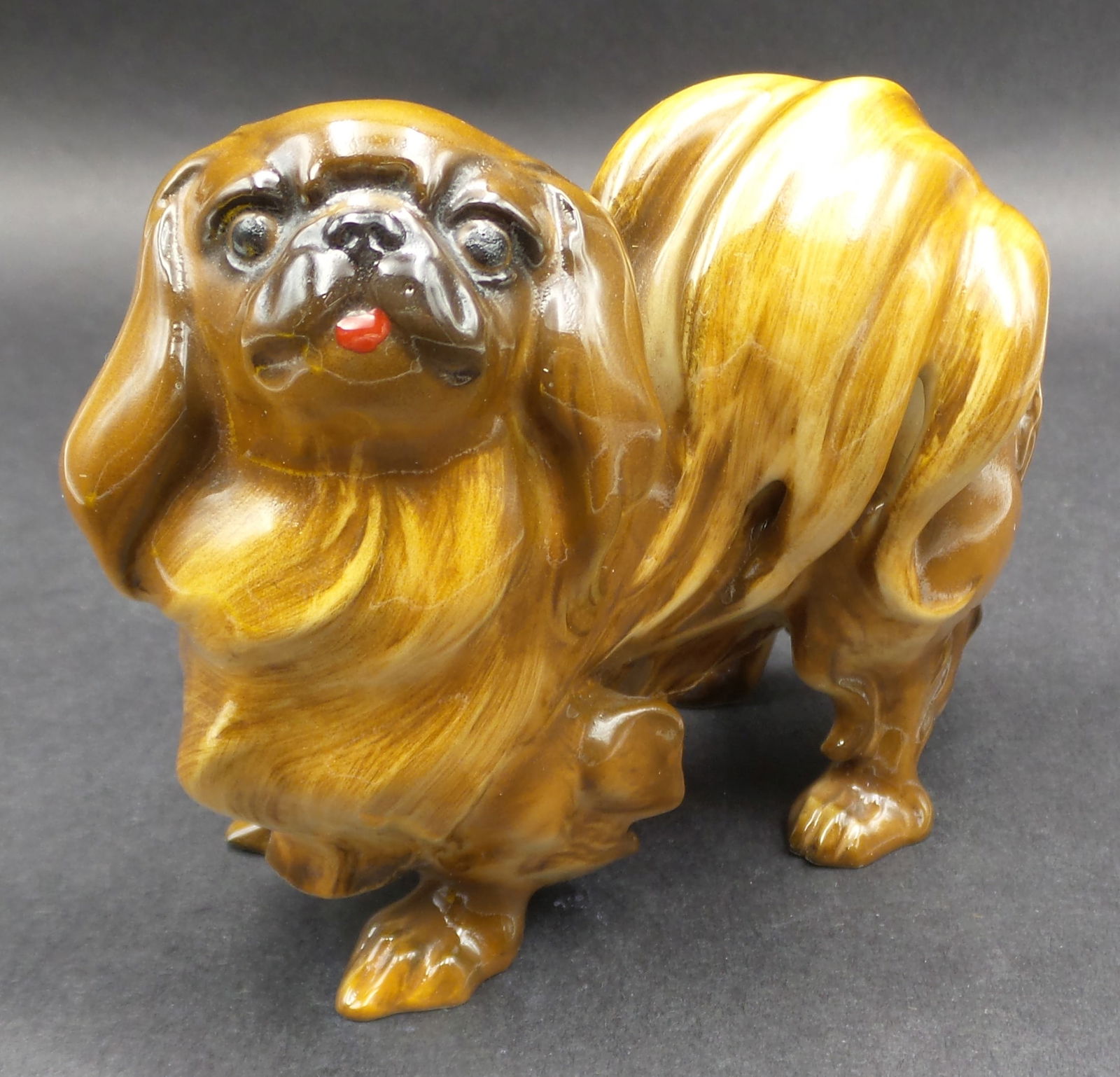 Vintage HUTSCHENREUTHER Germany Porcelain Pekinese Dog Figurine (1 of 10)