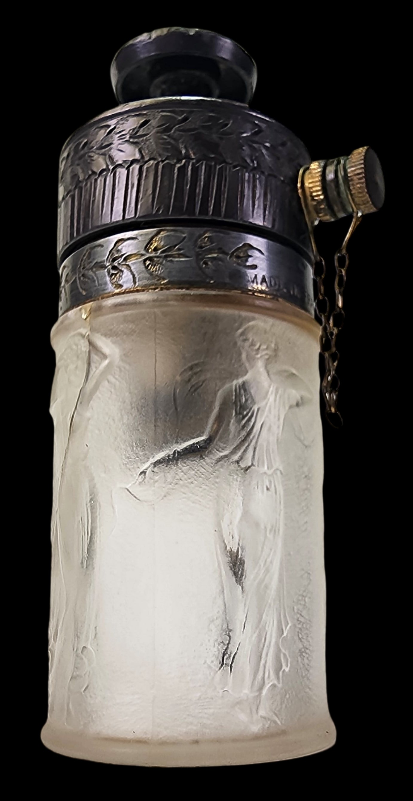 Very Rare Art Nouveau LALIQUE France Frosted Crystal Perfume Bottle (1 of 12)