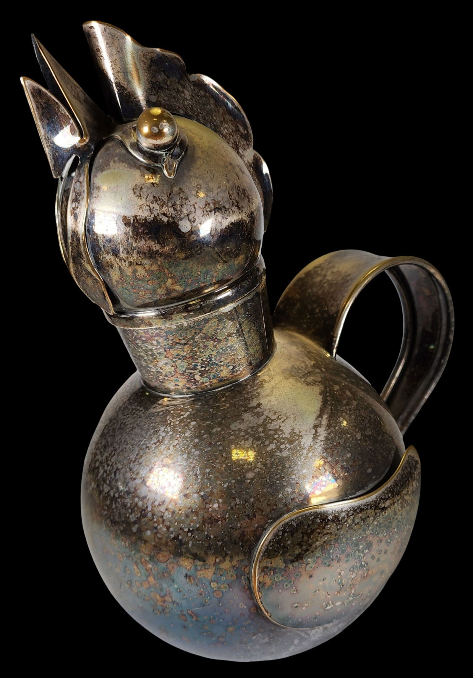 Rare Vintage Art Deco NAPIER Silver-Plated Brass and Cork Rooster Cocktail Shaker (1 of 11)