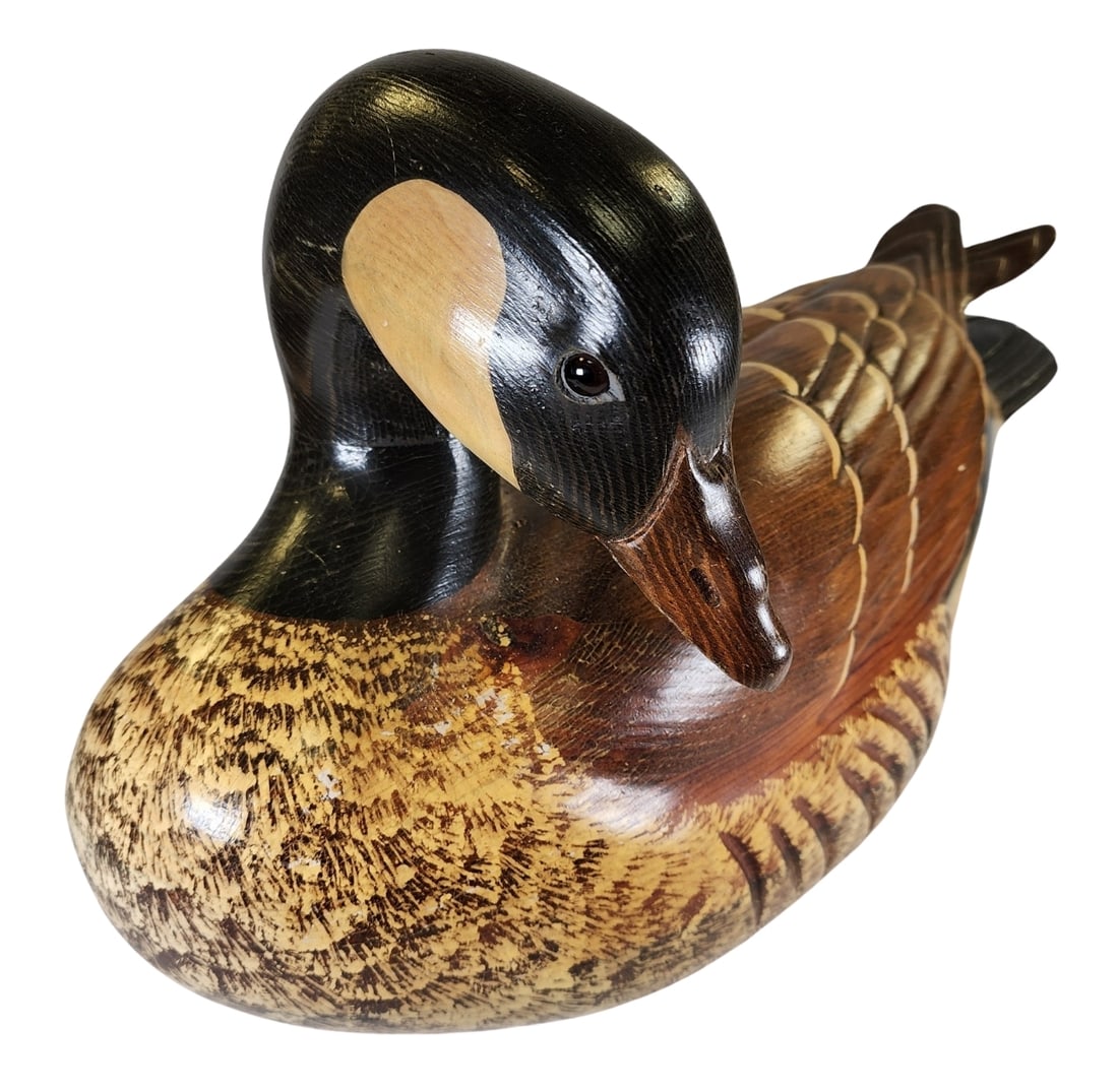 Large Vintage TOM TABER / Hersey Kyle Jr. Hand Carved & Painted Goose Decoy (1 of 8)
