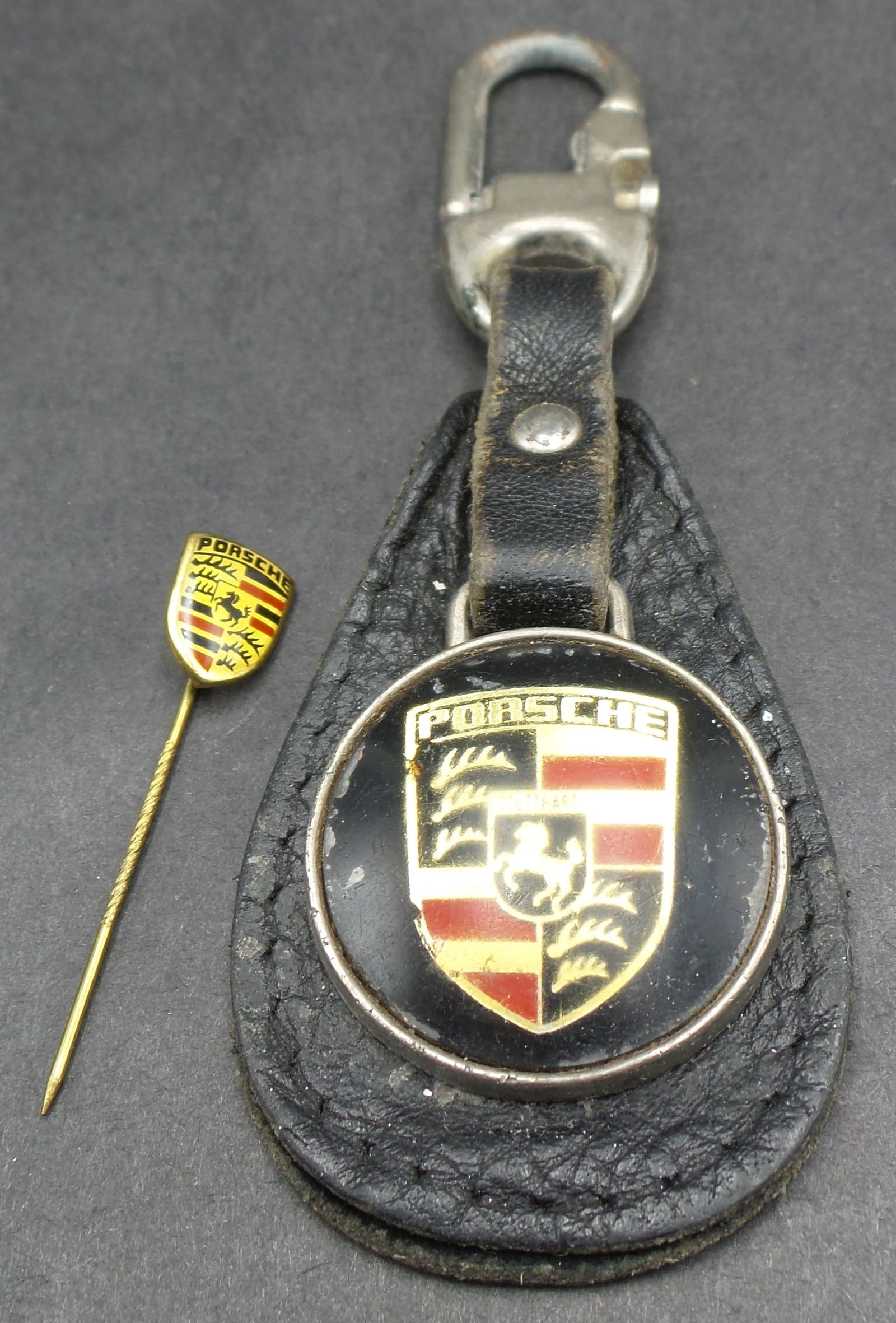 Vintage Original PORSCHE Keychain & Pin (1 of 5)
