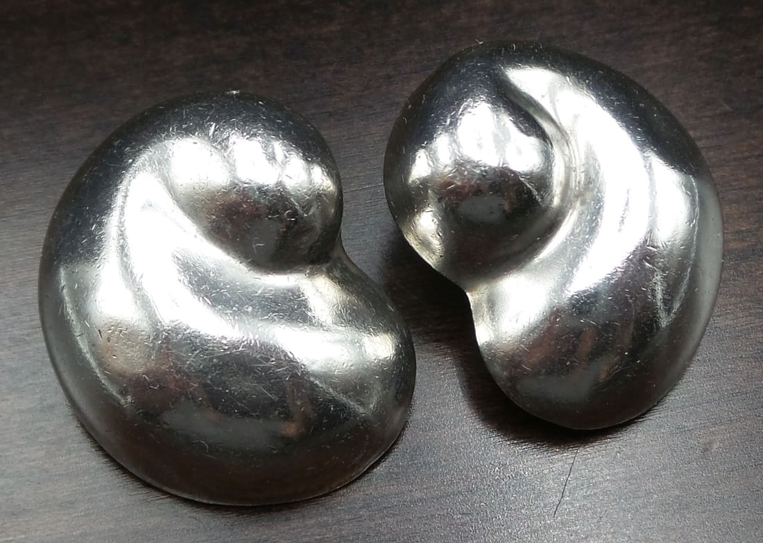 Rare Vintage Mid-Century LOS BALLESTEROS Mexico Sterling Silver Earrings (1 of 6)