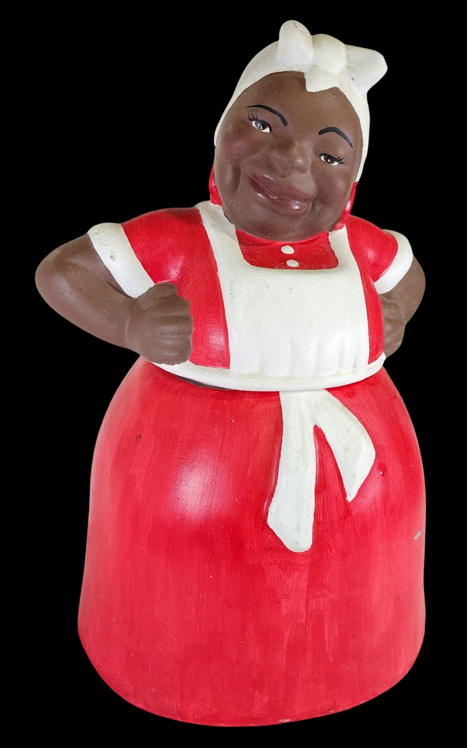 Large Hand Painted Aunt Jemima Black Americana Ceramic Cookie Jar (1 of 8)