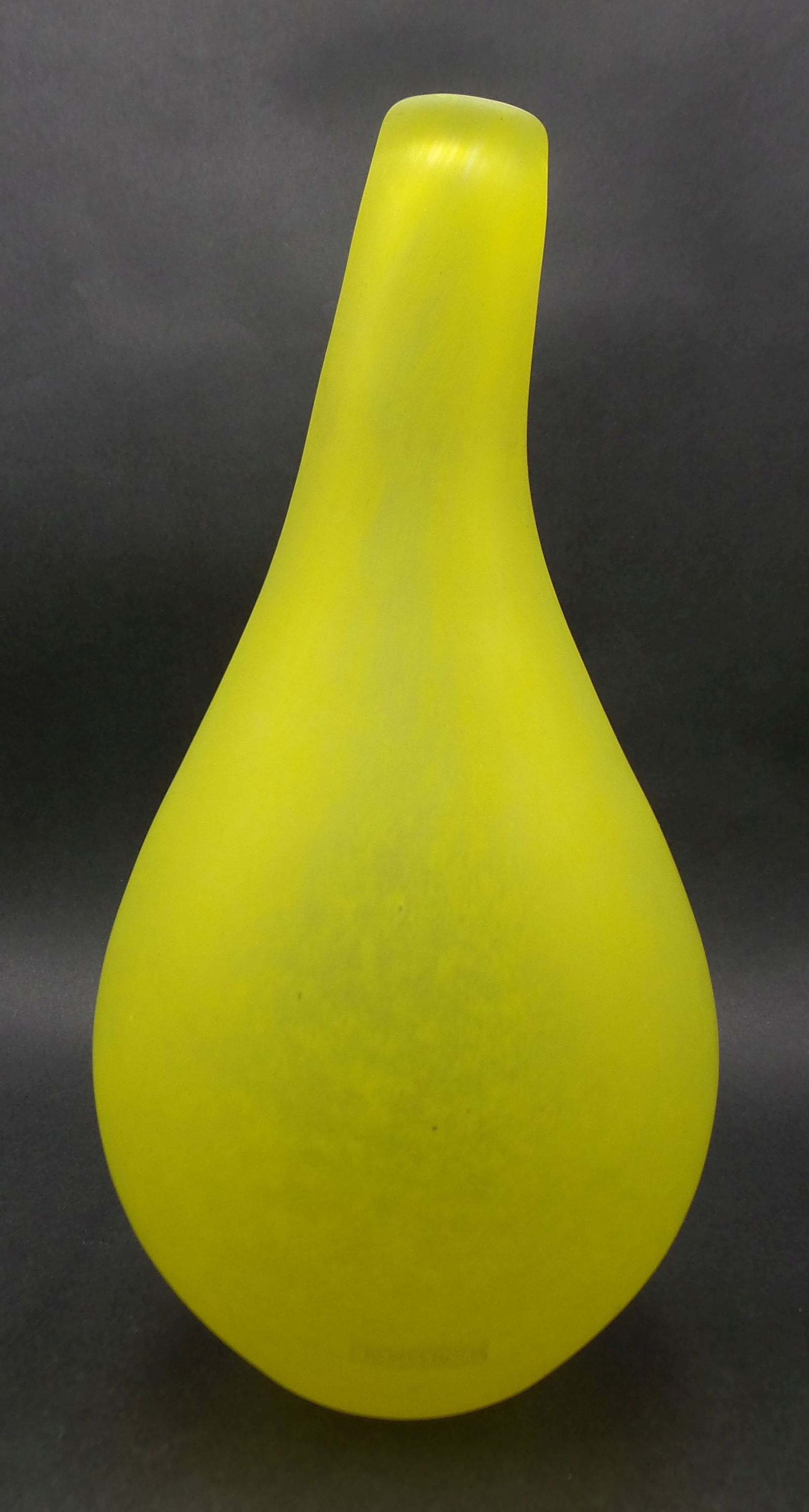 Vintage KOSTA BODA Gunnel Sahlin Naturalis Yellow Art Glass Decanter Bottle (1 of 6)