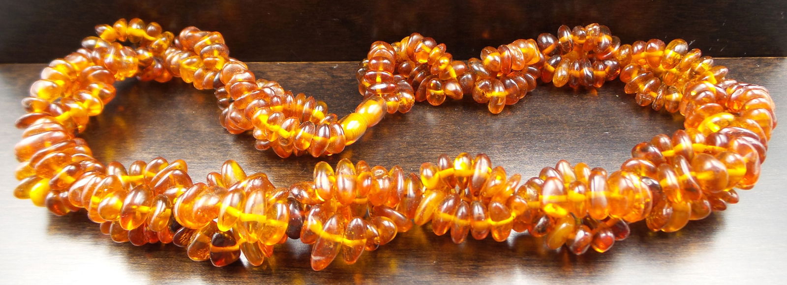 Stylish Vintage ca. 1970 European Multi-Strand Baltic Amber Necklace (1 of 4)