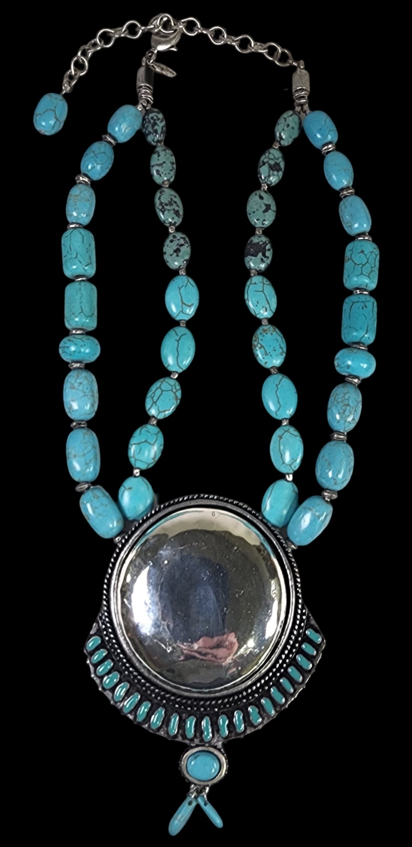 Vintage CHICO'S Costume Jewelry Turquoise Necklace (1 of 5)