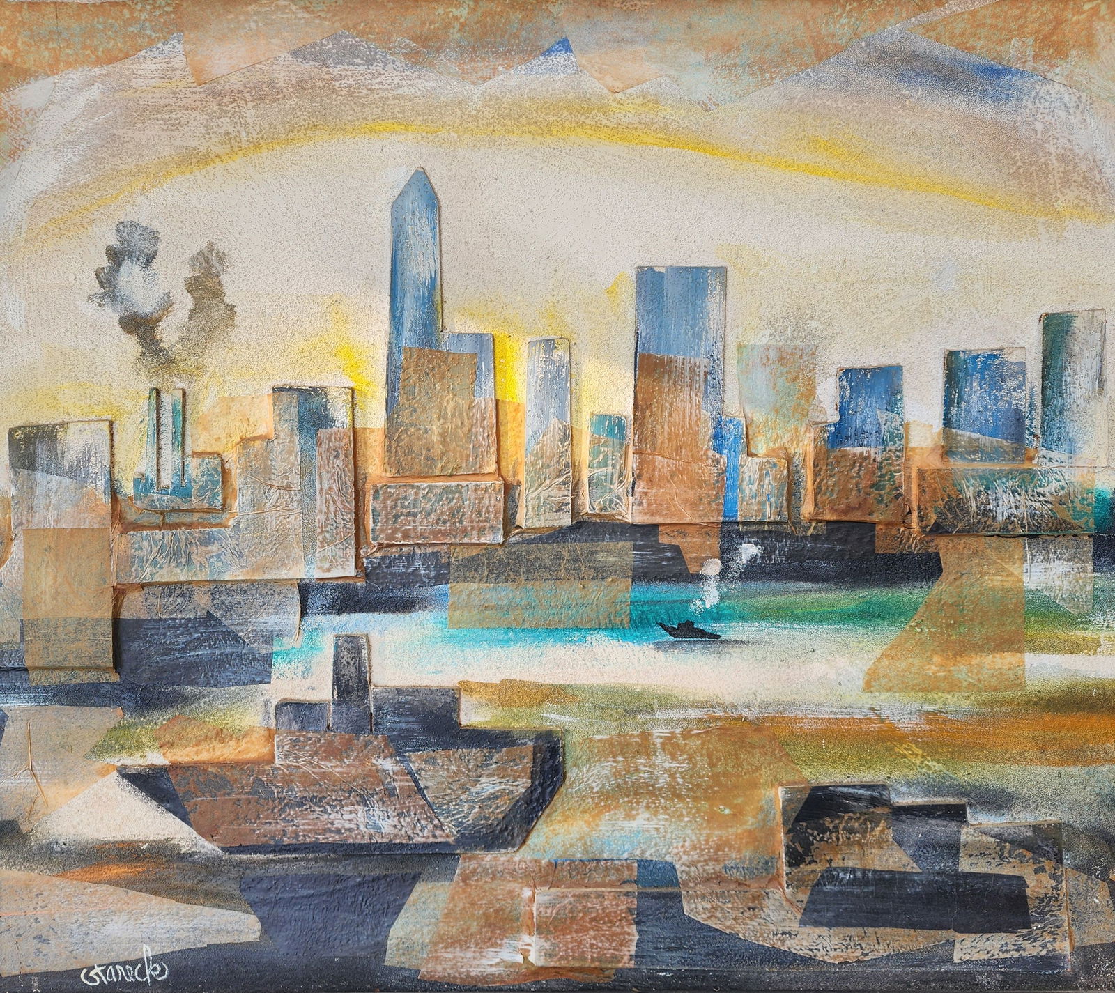 Mid-Century EDGAR A. STARECK (1917-1987) Oil on Board Painting (1 of 5)