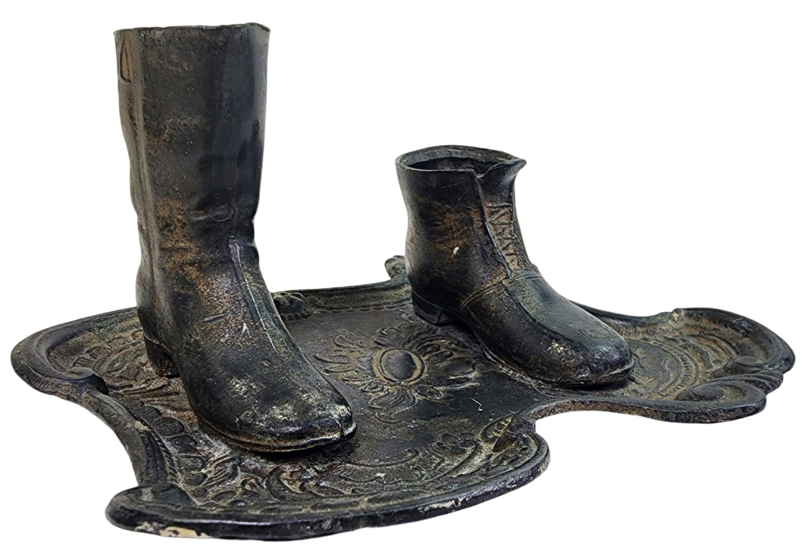 Antique Bronze Boots Match Holder (1 of 8)