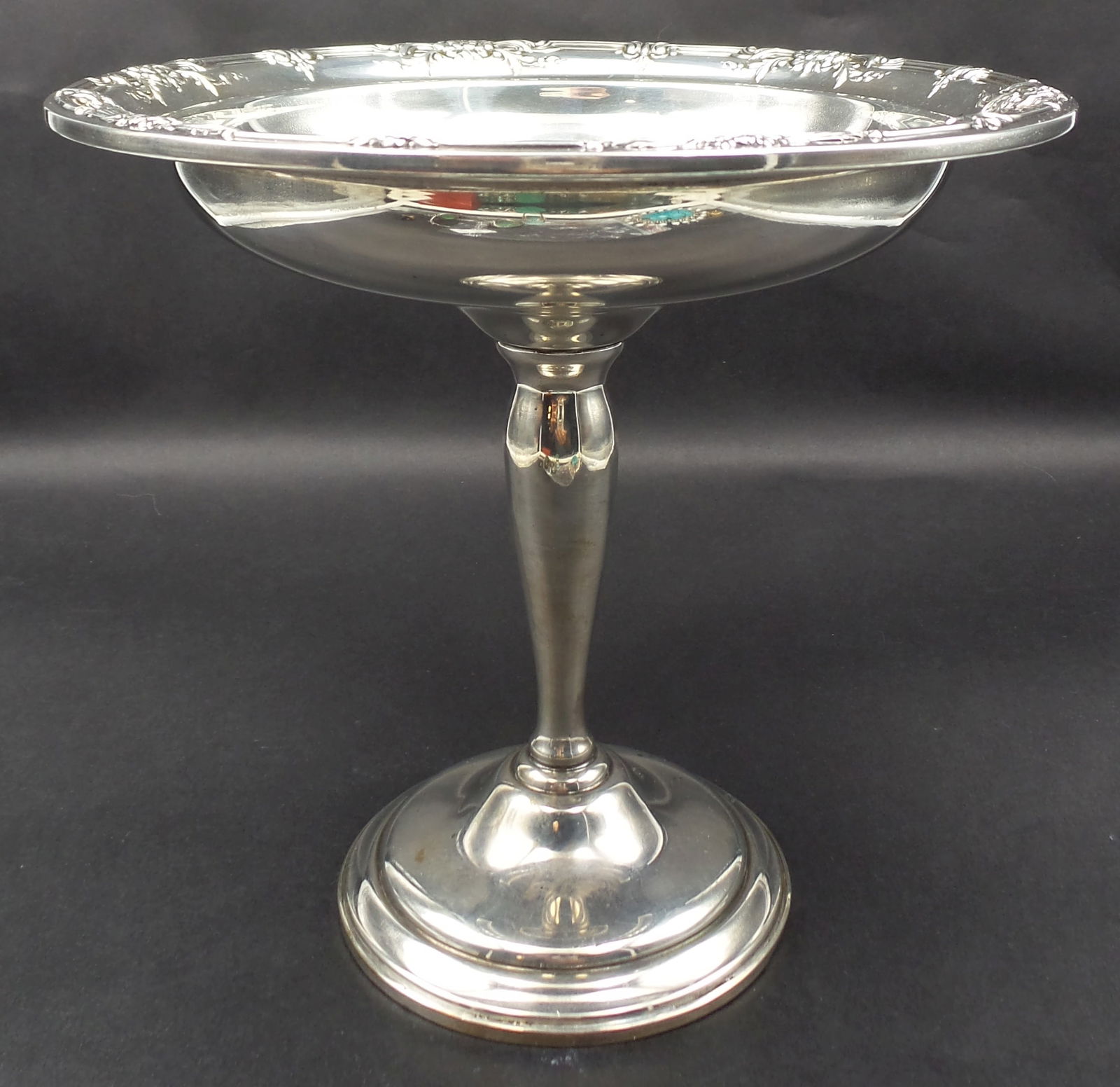 Vintage INTERNATIONAL Wild Rose Weighted Sterling Silver Compote / Candy Dish (1 of 6)