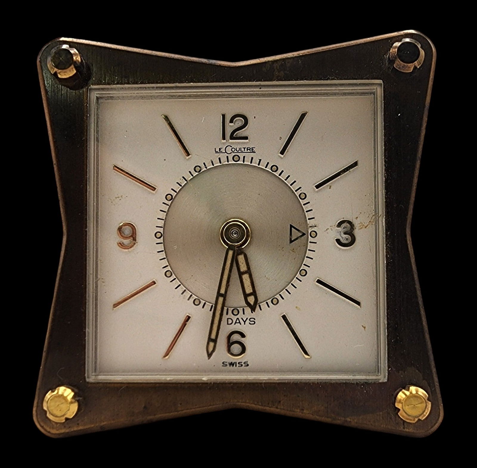 Rare Vintage Swiss LECOULTRE Travel Alarm Clock (1 of 9)