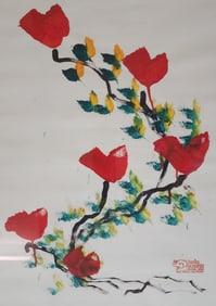 Vintage Abstract Painting by Elephant WANPEN