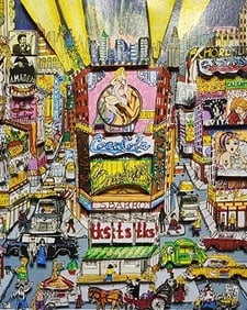 CHARLES FAZZINO (American, 1955) "Off Broadway" Ltd. Ed. 3-D Screenprint
