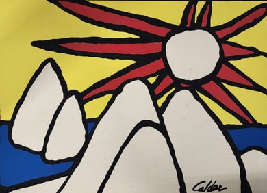 Vintage 1970s ALEXANDER CALDER "Arctic Sunset" Silkscreen Print