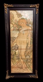 ALPHONSE MUCHA (1860-1939) "The Flowers / Iris" 1898 Poster