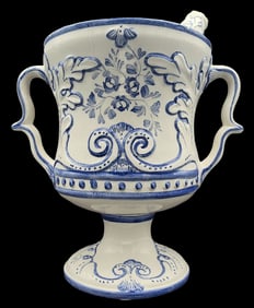 Vintage Italian Ceramic Apothecary Mortar & Pestle