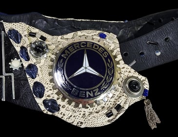 Very Unusual Vintage PAULA K Mercedes-Benz Designer Belt