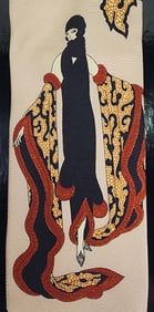 Stylish Vintage Art Deco Style Italian ERTE Silk Tie /w Box & Certificate