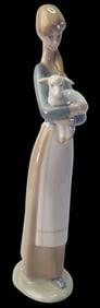 Vintage Retired LLADRO "Girl with Lamb" Porcelain Figurine #4505