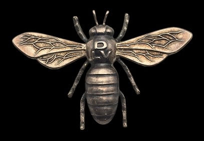 Rare Vintage ca. 1930 GREIFEN KUNST Germany 835 Silver Bee Designer Pin / Brooch