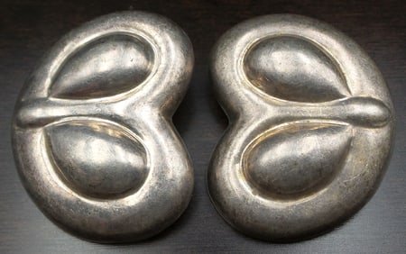 Vintage JUAN SANDOVAL VASQUEZ Mexico Sterling Silver Designer Earrings