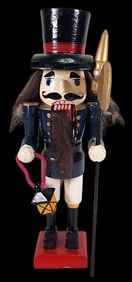 Vintage Hand Carved & Painted Wood German Guard Nutcracker