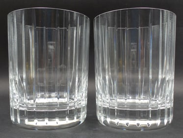 Pair of Vintage BACCARAT "Harmonie" Crystal Whiskey Tumblers