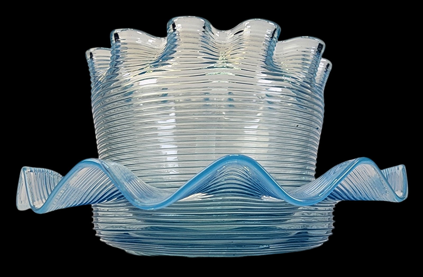 Antique ca. 1880s Sandwich Bowl & Plate attrib. to NICOLAS LUTZ (1 of 7)