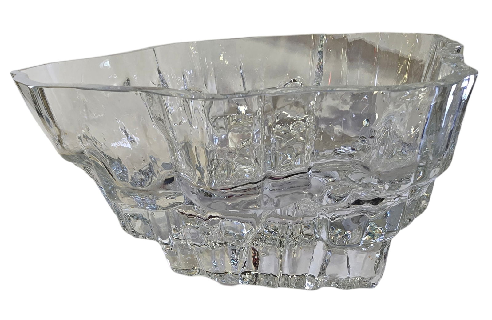 Rare Vintage TAPIO WIRKKALA (1915-1985) Mid-Century Modern "Inari" Footed Art Glass Bowl (1 of 5)