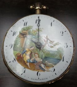 Antique 18th Century BREGUET France 18K Gold Verge Fusee Pocket Watch