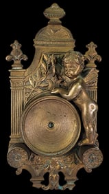 Rare Antique Continental Brass Pocket Watch Stand