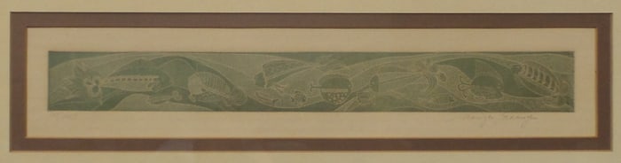 JENNIFER BERRINGER "Swimming Fish" Ltd. Ed. Serigraph on Paper