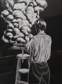 MARILYN MURPHY The Sculptor, Relief Print, 16" x 12" 1993