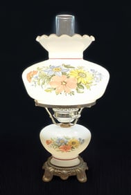 Vintage Milk Glass Gone with the Wind Lamp