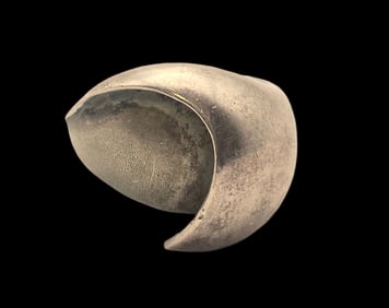 Unusual Vintage Mid-Century Modern Solid Sterling Silver Designer Ring