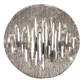 Unusual Vintage Mid-Century Modern Brutalist Sterling Silver Designer Pendant