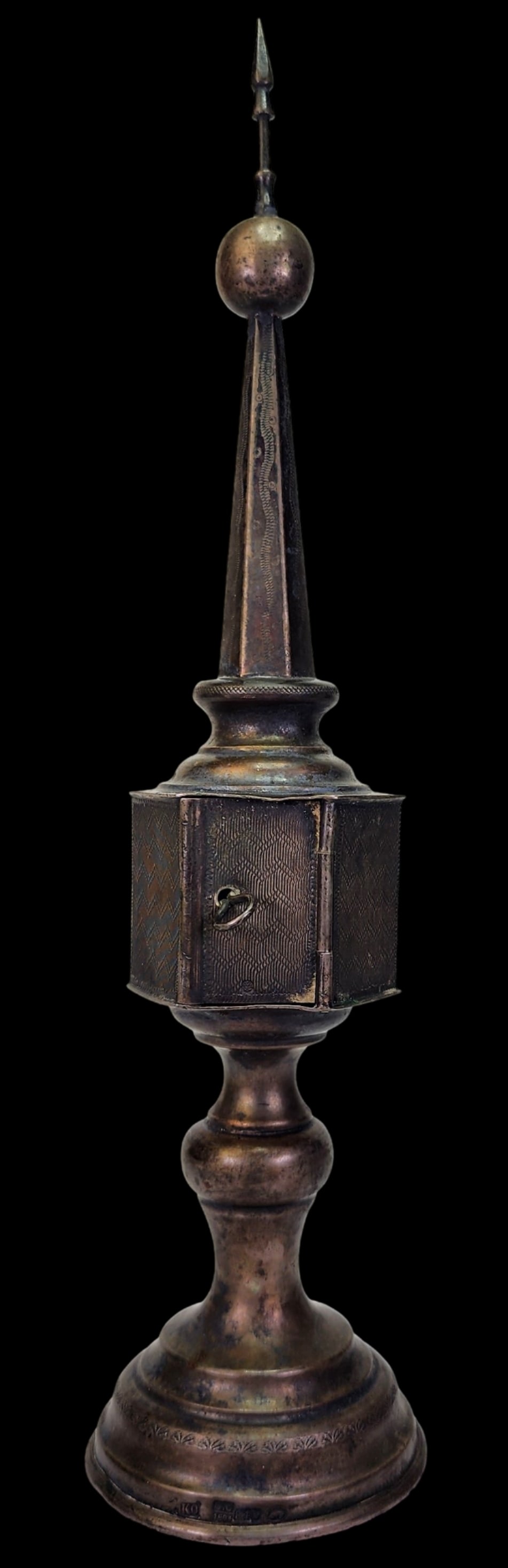 Antique 1884 Imperial Russian Silver Jewish Judaica Besamim Tower (1 of 9)